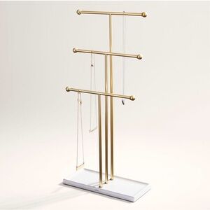 Umbra Brass and White Jewelry Organizer Stand